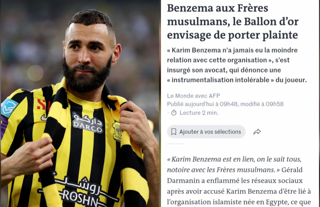 وزير الداخلية الفرنسي يتهم "بنزيما" بالارتباط بحماس ومحامي  اللاعب يرد  !!